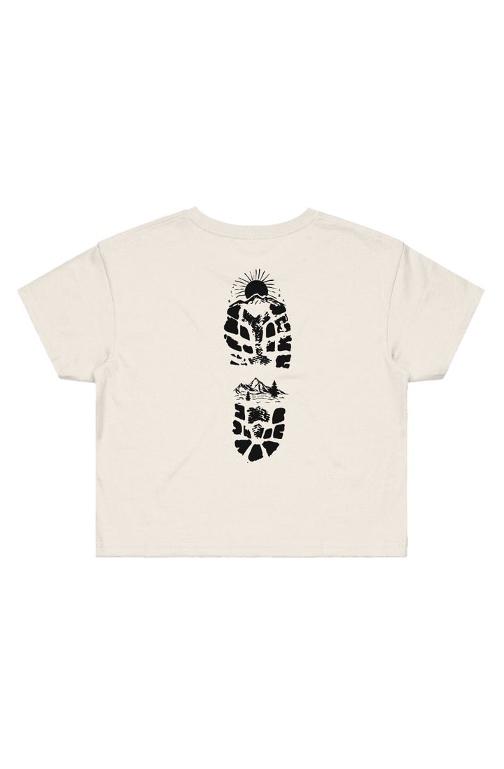 Hiking Bootprint Cropped Tee - Swash Peak