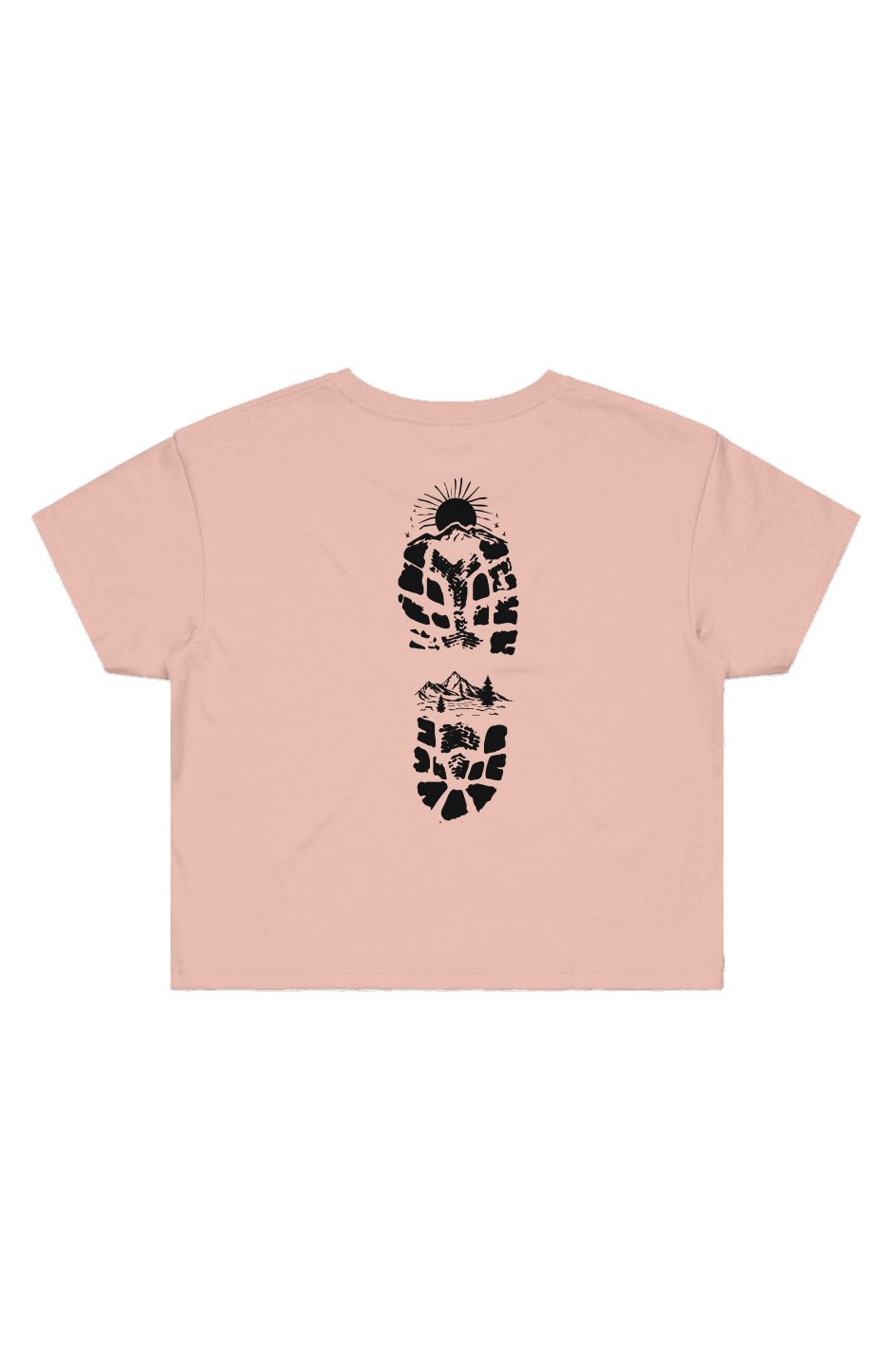 Hiking Bootprint Cropped Tee - Swash Peak
