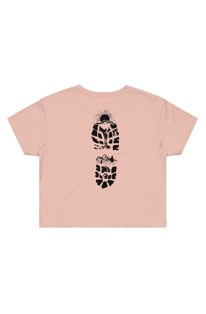 Hiking Bootprint Cropped Tee - Swash Peak