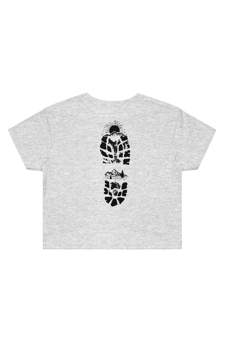 Hiking Bootprint Cropped Tee - Swash Peak