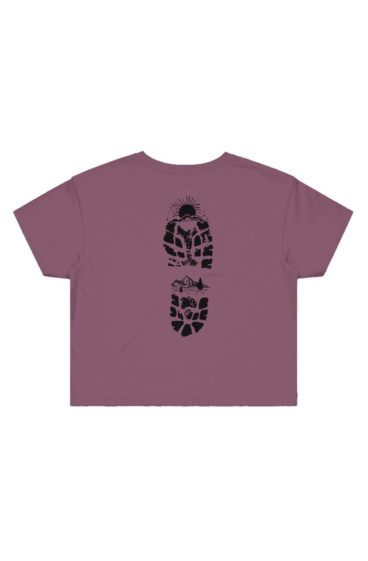 Hiking Bootprint Cropped Tee - Swash Peak