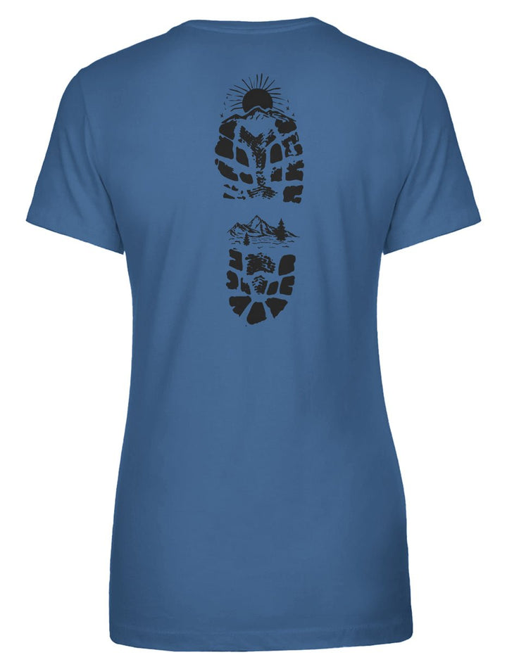 Hiking Bootprint Women's Tee - Swash Peak