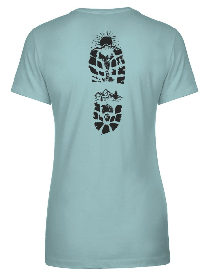 Hiking Bootprint Women's Tee - Swash Peak
