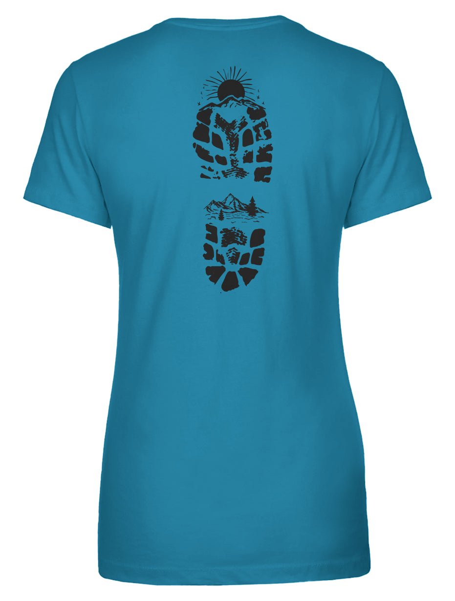 Hiking Bootprint Women's Tee - Swash Peak