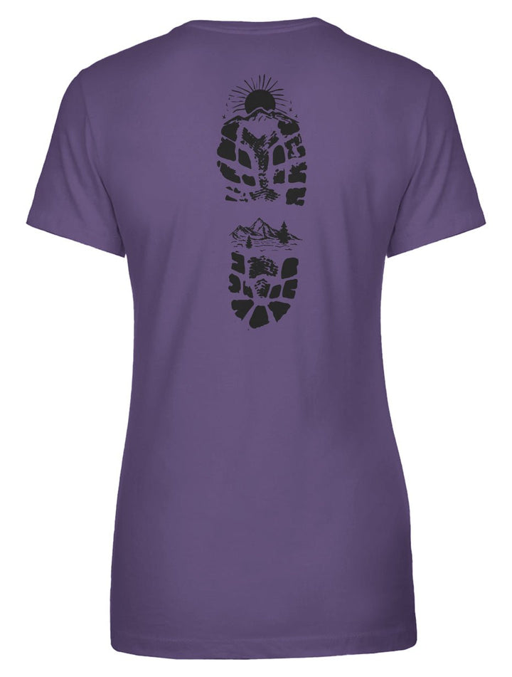 Hiking Bootprint Women's Tee - Swash Peak