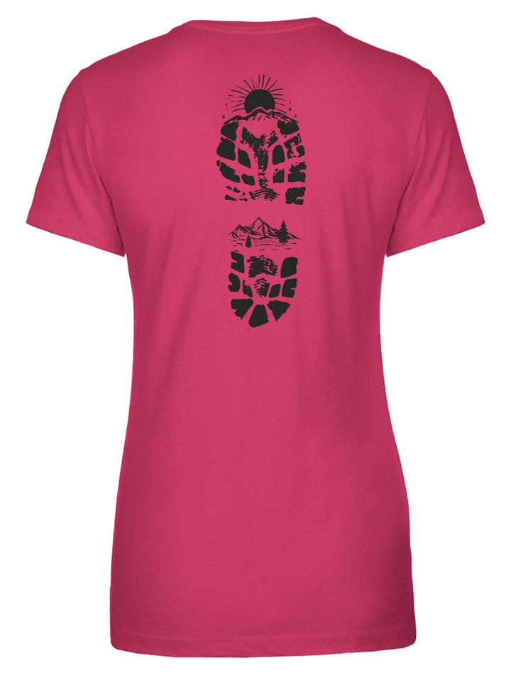 Hiking Bootprint Women's Tee - Swash Peak