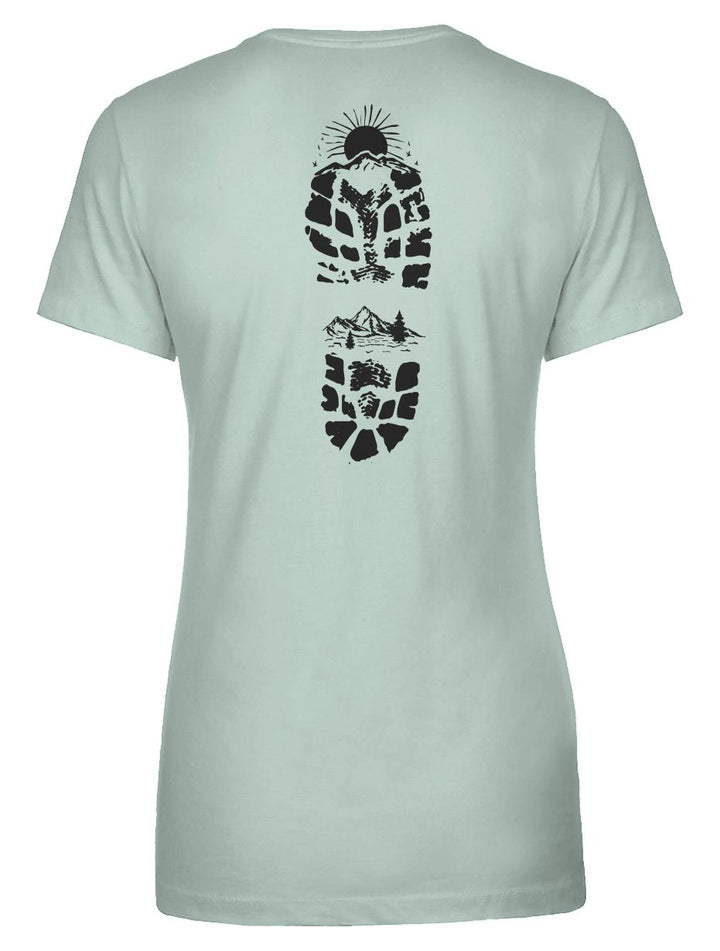Hiking Bootprint Women's Tee - Swash Peak