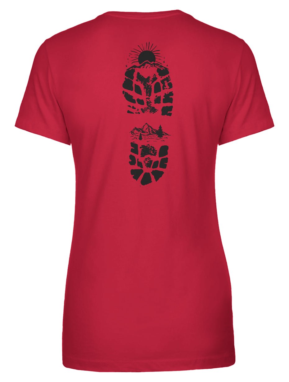 Hiking Bootprint Women's Tee - Swash Peak