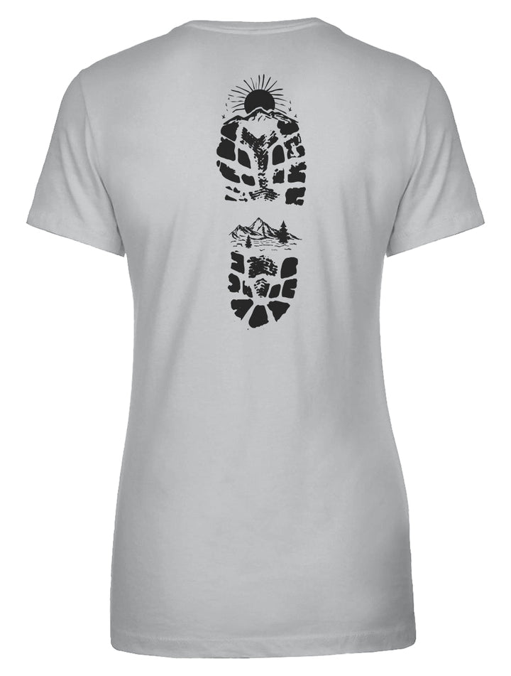 Hiking Bootprint Women's Tee - Swash Peak
