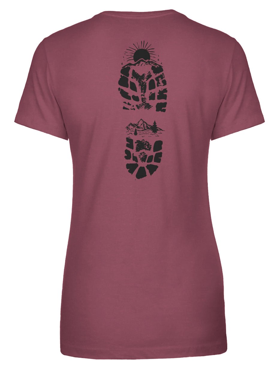 Hiking Bootprint Women's Tee - Swash Peak