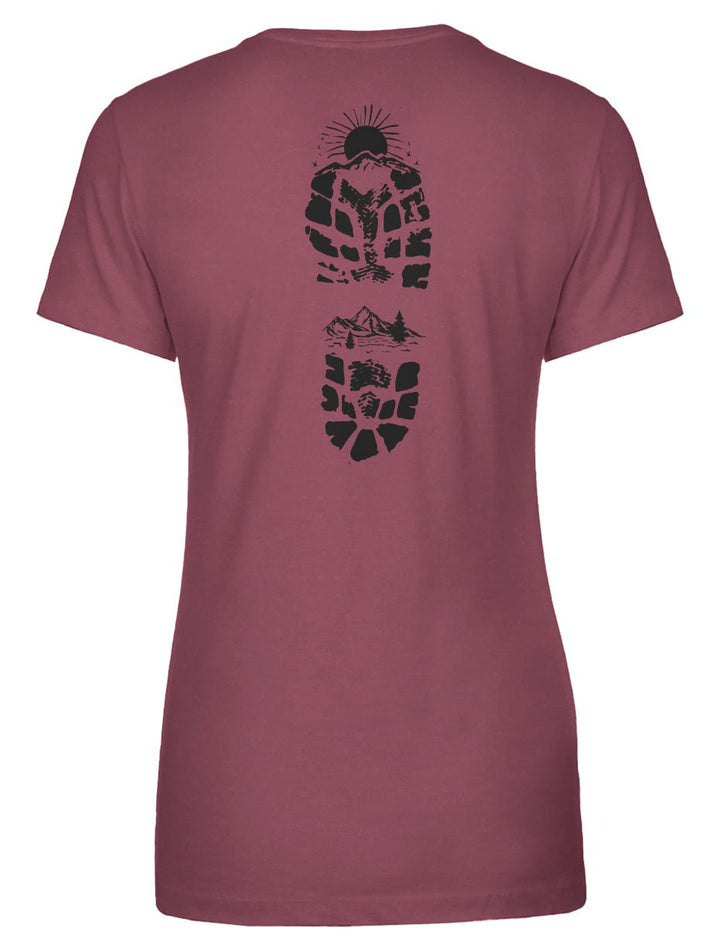 Hiking Bootprint Women's Tee - Swash Peak