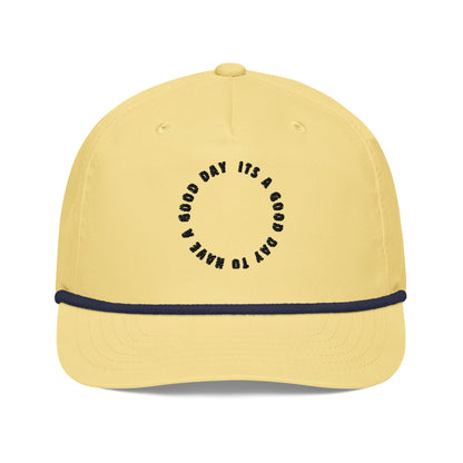 Its a Good Day Rope Hat - Yellow/Navy - Swash Peak