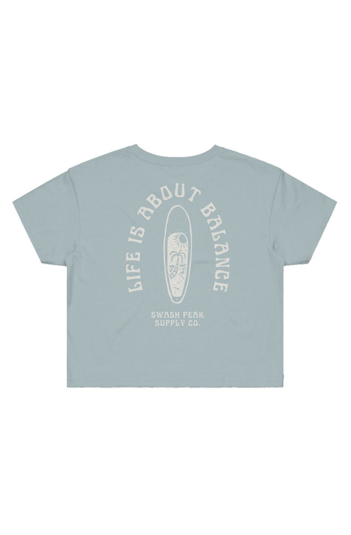Life is About Balance Cropped Tee - Swash Peak