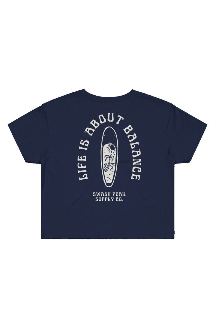 Life is About Balance Cropped Tee - Swash Peak