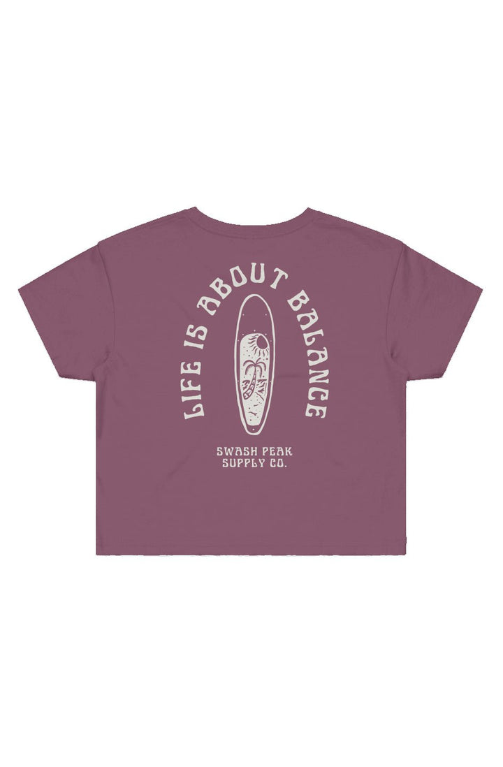 Life is About Balance Cropped Tee - Swash Peak