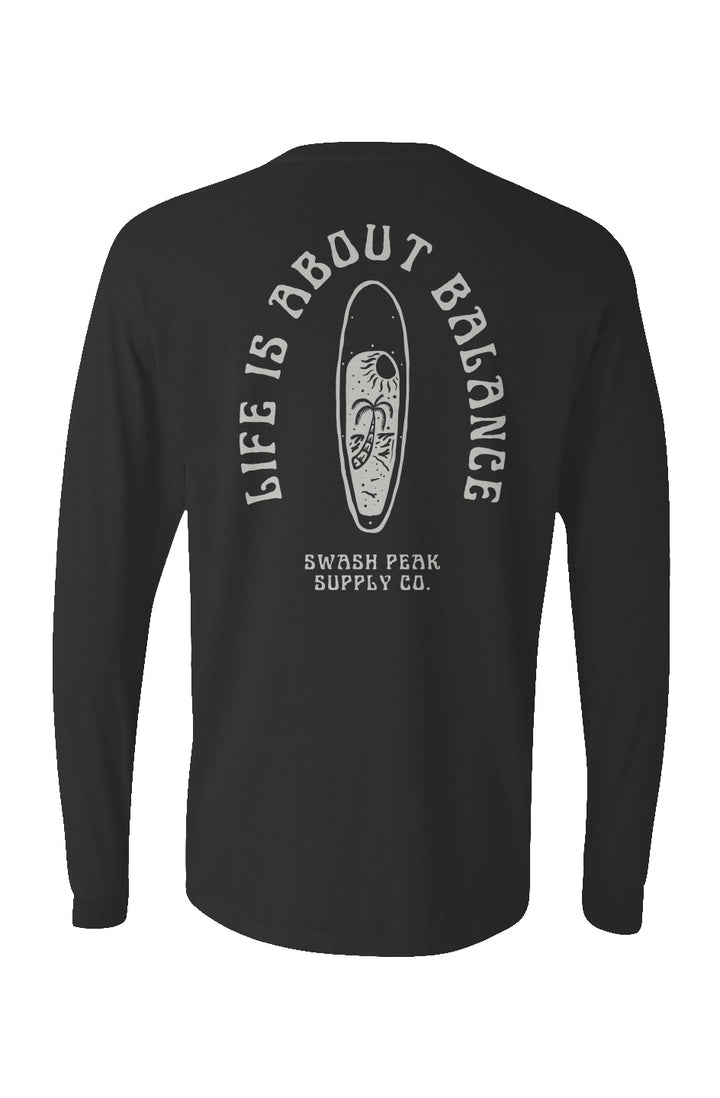Life Is About Balance Long Sleeve Unisex Tee - Swash Peak