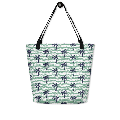 Palm Tree Large Tote Bag w/ Pocket - Swash Peak