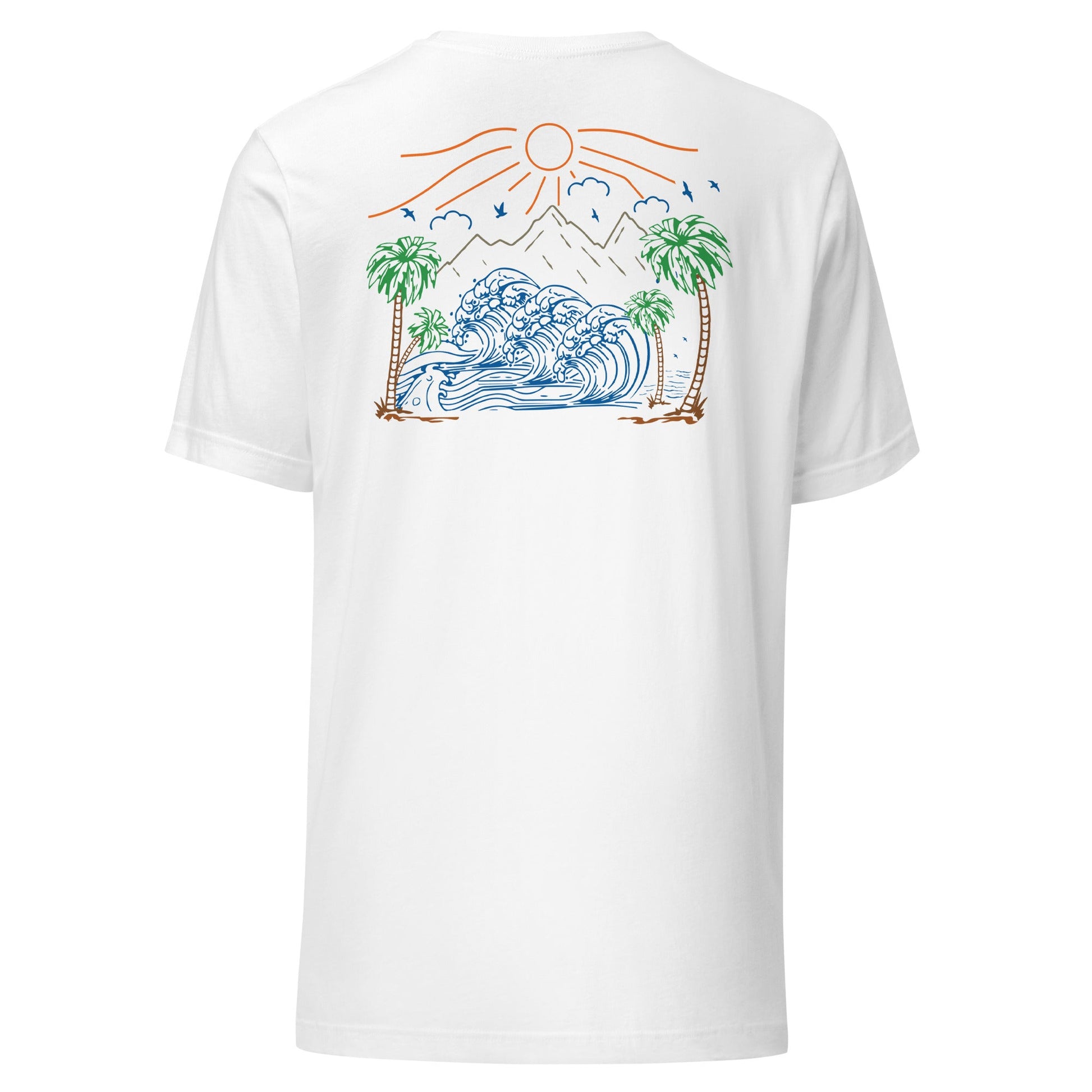 Palm Trees and Coastline Unisex Tee - Swash Peak