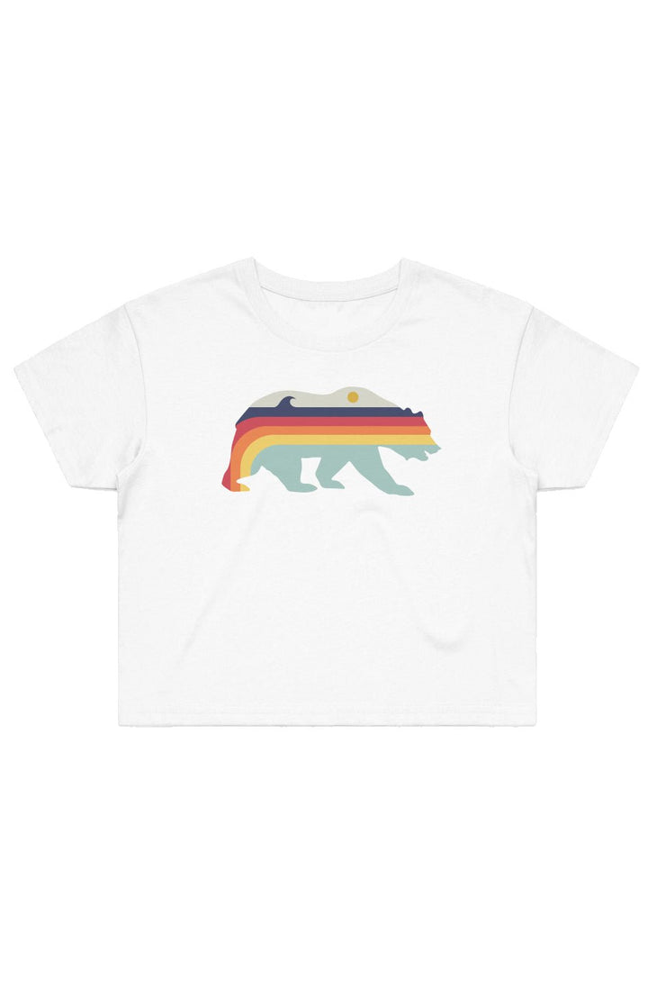 Retro Bear Cropped Tee - Swash Peak