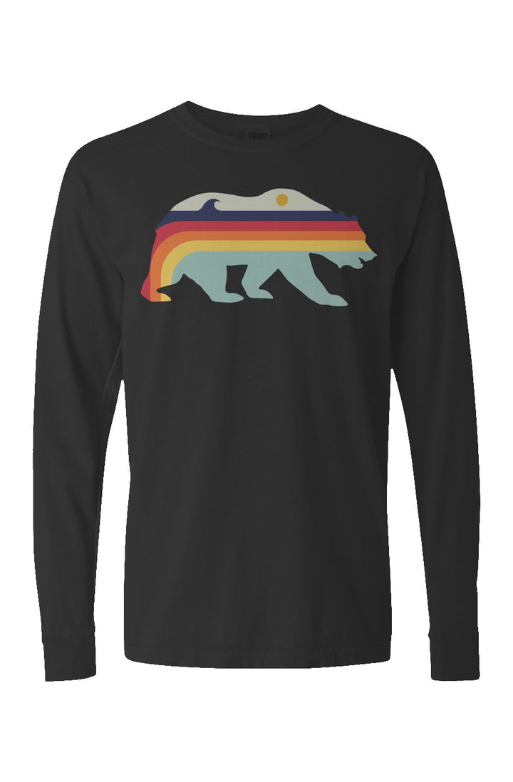 Retro Bear Long Sleeve Unisex Tee - Swash Peak