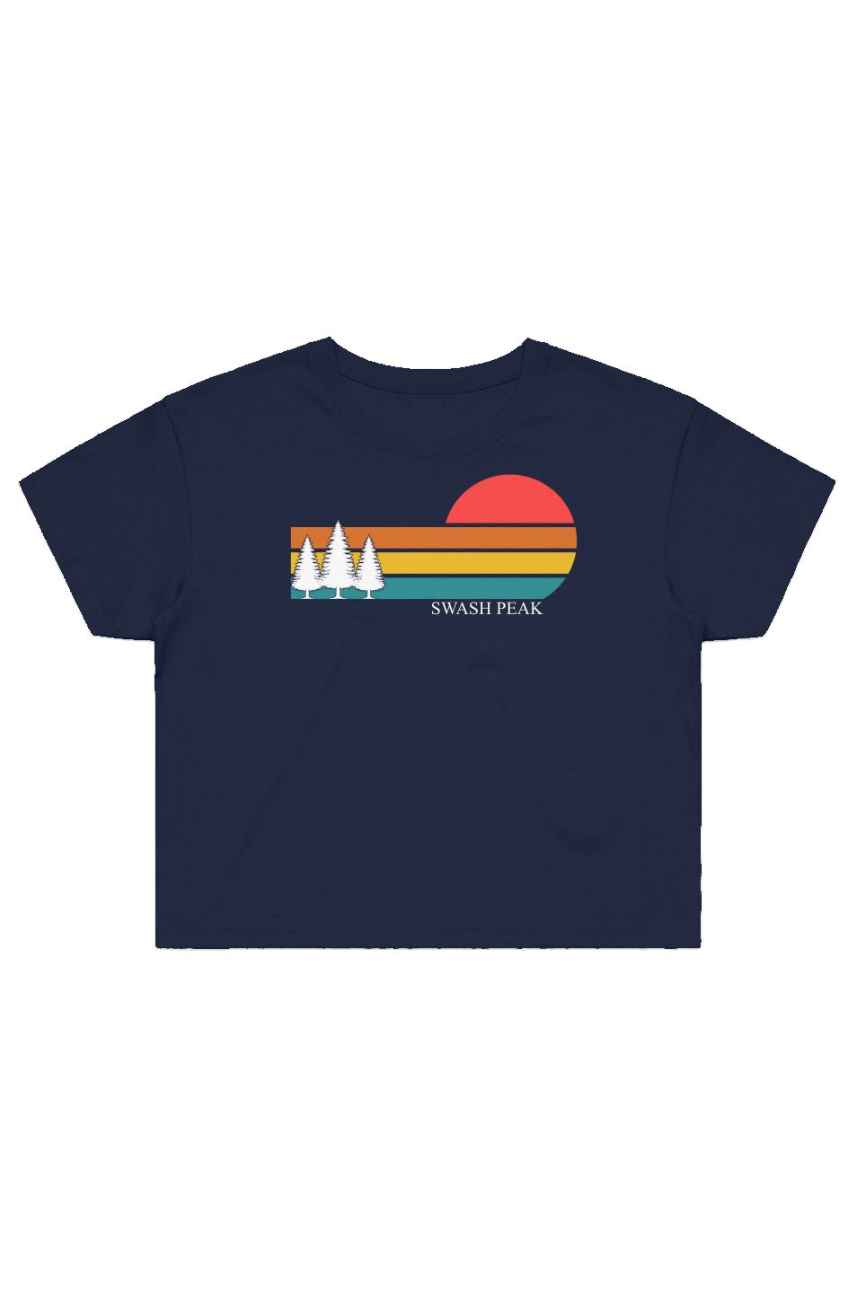 Retro Sunset Cropped Tee - Swash Peak