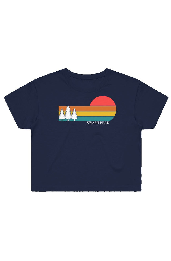 Retro Sunset Cropped Tee - Swash Peak