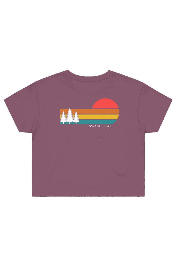 Retro Sunset Cropped Tee - Swash Peak