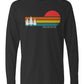 Retro Sunset Long Sleeve Unisex Tee - Swash Peak