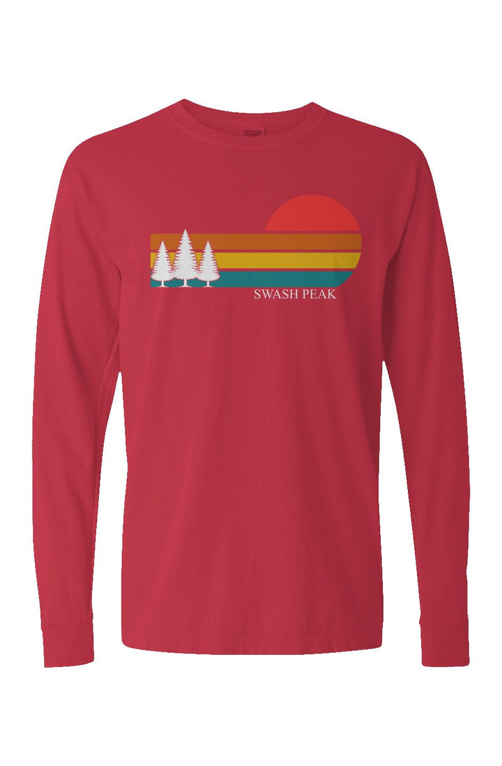 Retro Sunset Long Sleeve Unisex Tee - Swash Peak