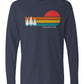 Retro Sunset Long Sleeve Unisex Tee - Swash Peak