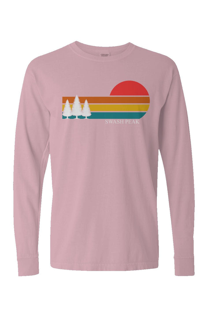 Retro Sunset Long Sleeve Unisex Tee - Swash Peak