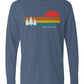 Retro Sunset Long Sleeve Unisex Tee - Swash Peak