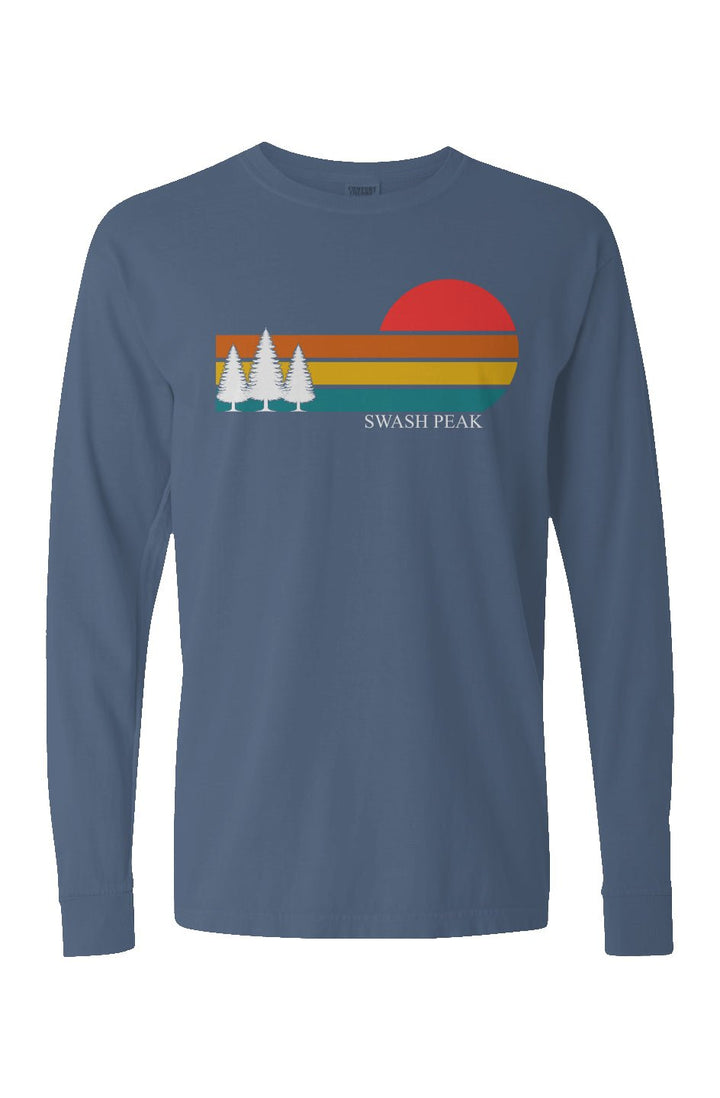 Retro Sunset Long Sleeve Unisex Tee - Swash Peak