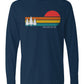 Retro Sunset Long Sleeve Unisex Tee - Swash Peak