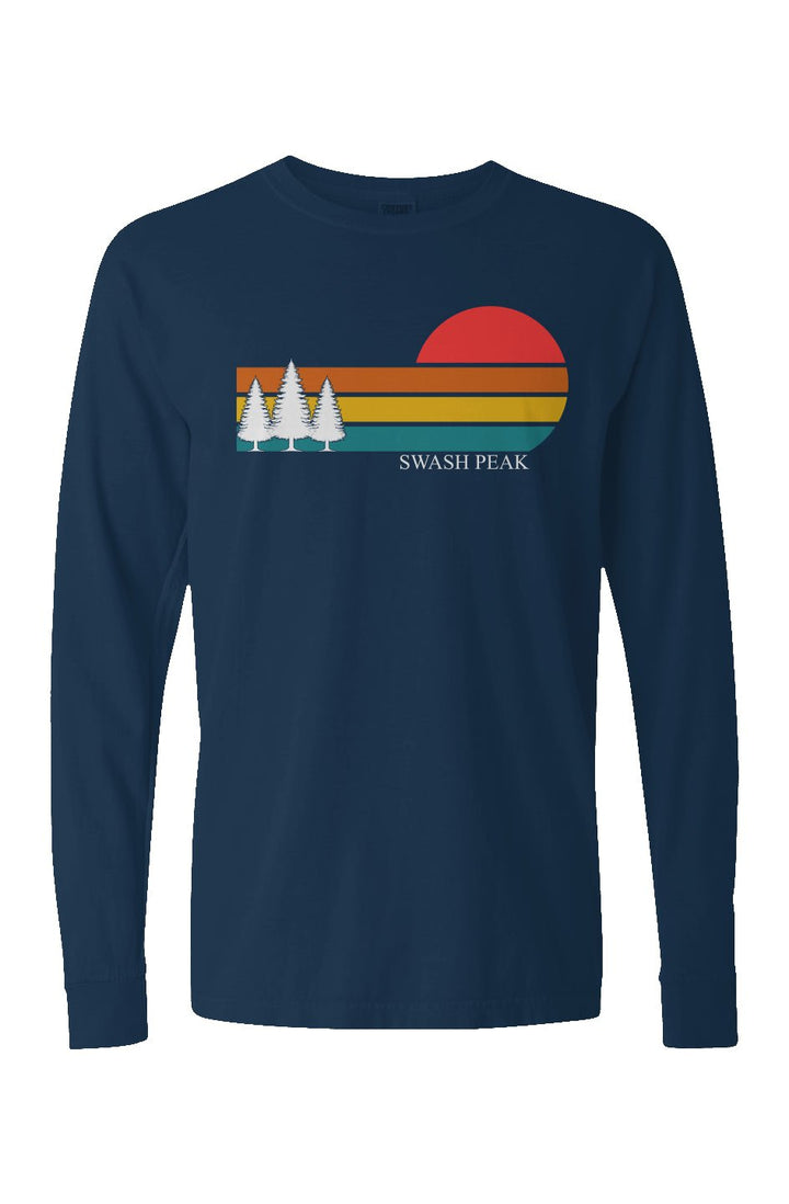 Retro Sunset Long Sleeve Unisex Tee - Swash Peak