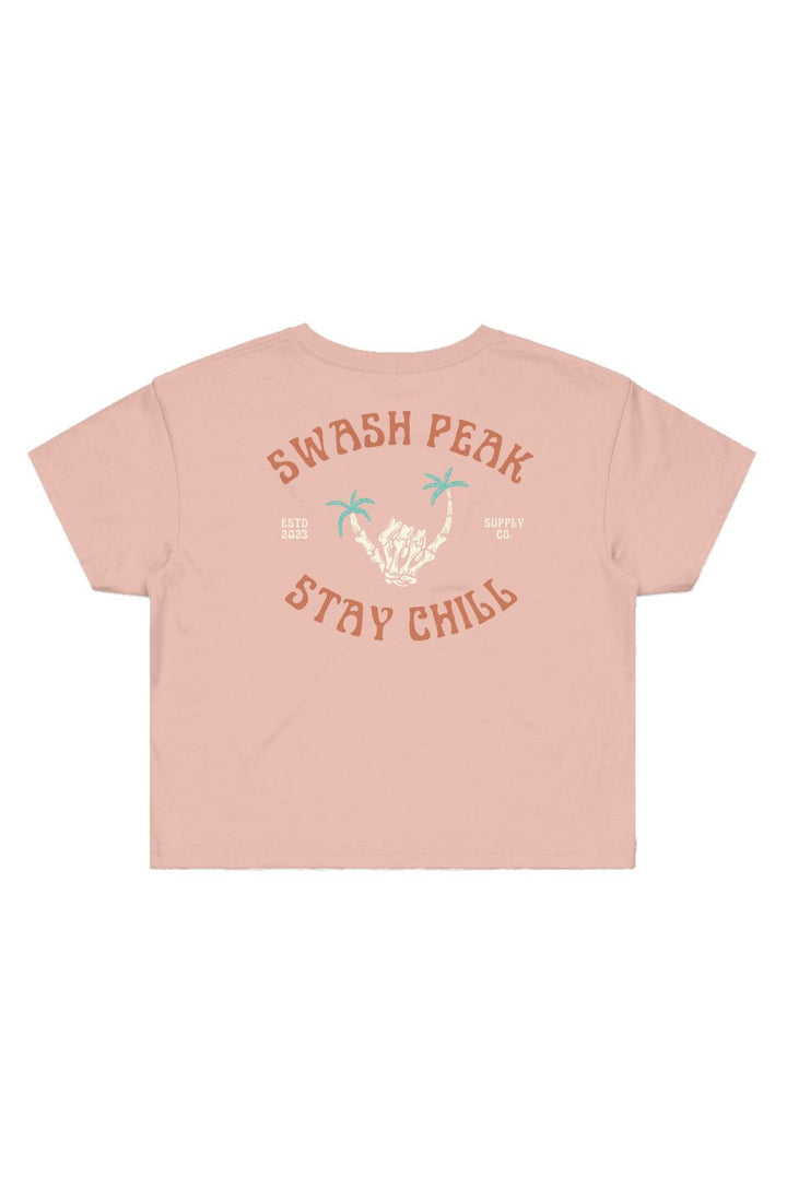 Skeleton Shaka Cropped Tee - Swash Peak