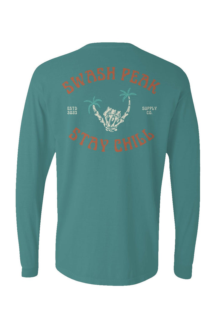 Skeleton Shaka Long Sleeve Unisex Tee - Swash Peak