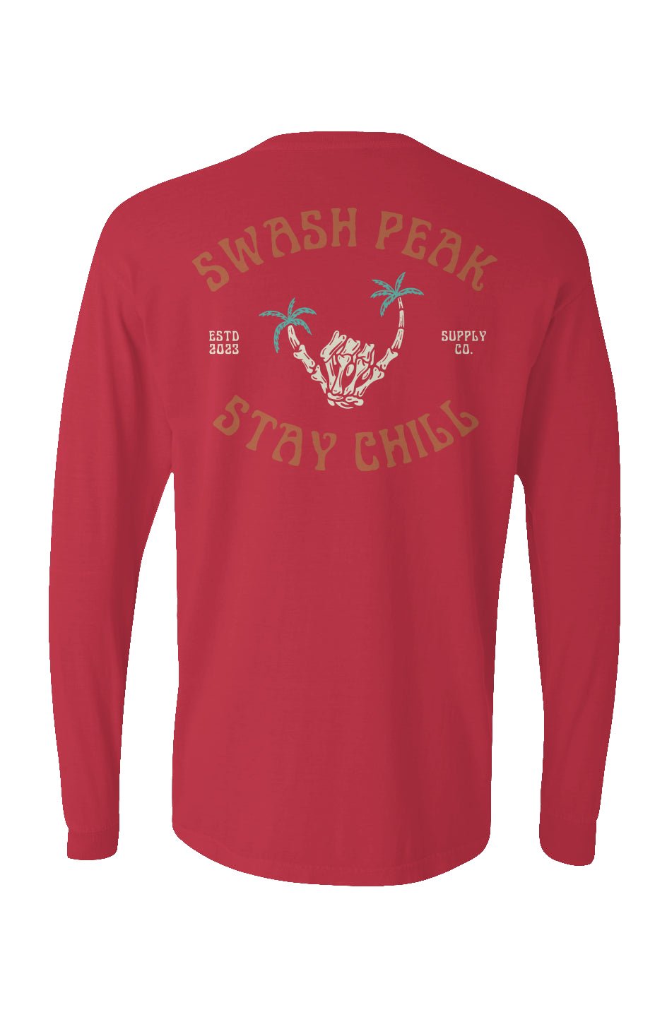 Skeleton Shaka Long Sleeve Unisex Tee - Swash Peak