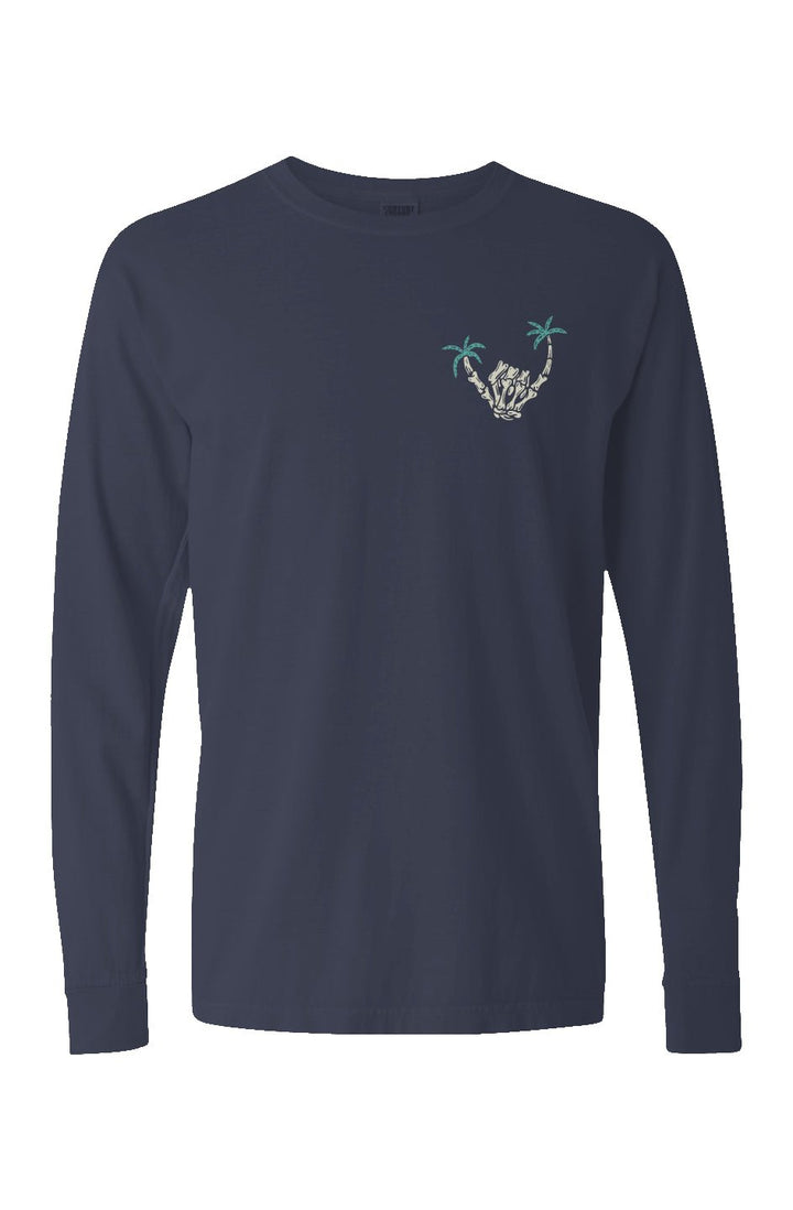 Skeleton Shaka Long Sleeve Unisex Tee - Swash Peak