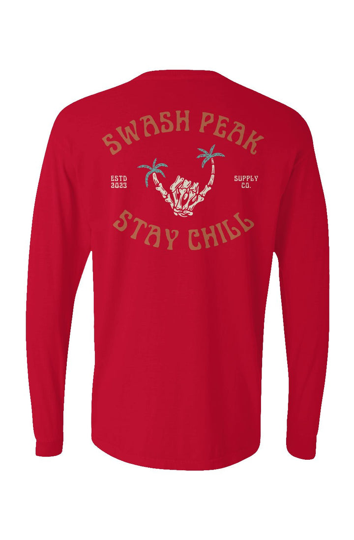 Skeleton Shaka Long Sleeve Unisex Tee - Swash Peak