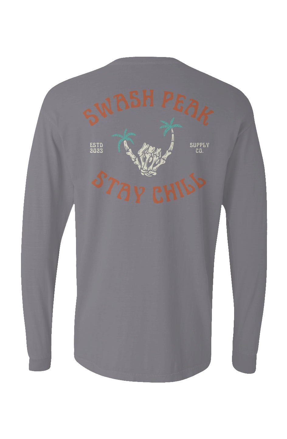 Skeleton Shaka Long Sleeve Unisex Tee - Swash Peak