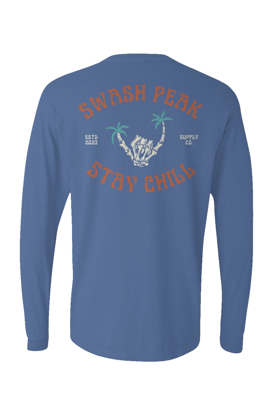 Skeleton Shaka Long Sleeve Unisex Tee - Swash Peak