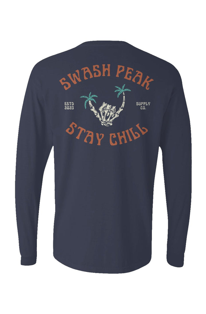 Skeleton Shaka Long Sleeve Unisex Tee - Swash Peak