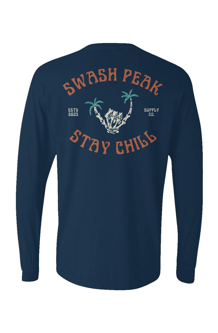 Skeleton Shaka Long Sleeve Unisex Tee - Swash Peak