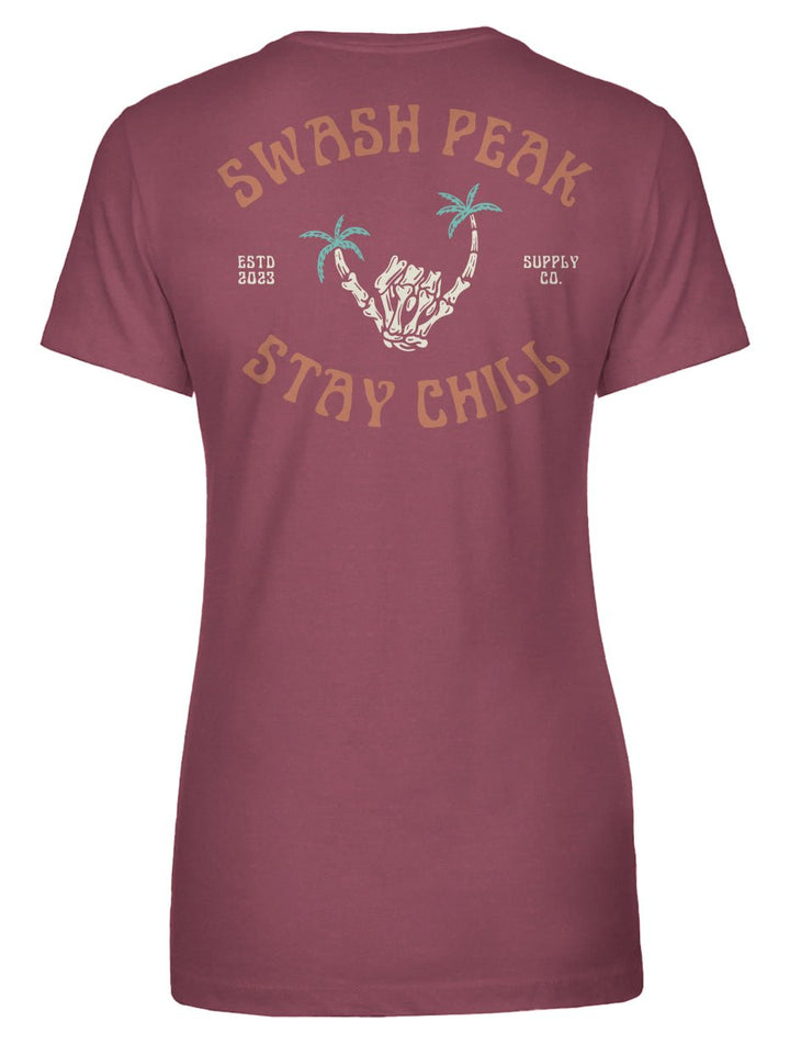 Skeleton Shaka Women's Tee - Swash Peak
