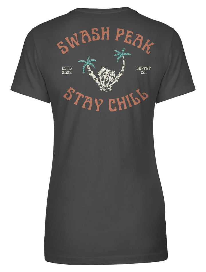 Skeleton Shaka Women's Tee - Swash Peak