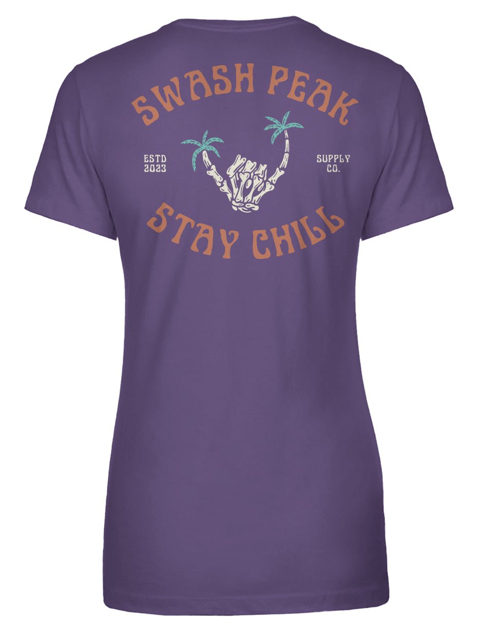 Skeleton Shaka Women's Tee - Swash Peak