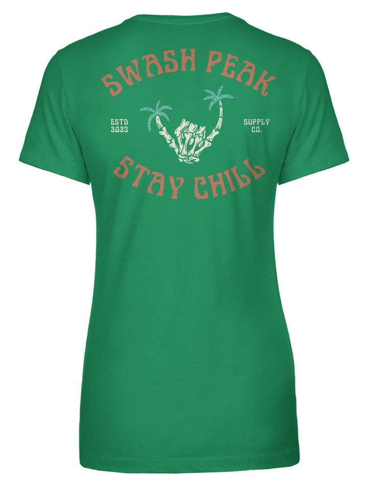 Skeleton Shaka Women's Tee - Swash Peak