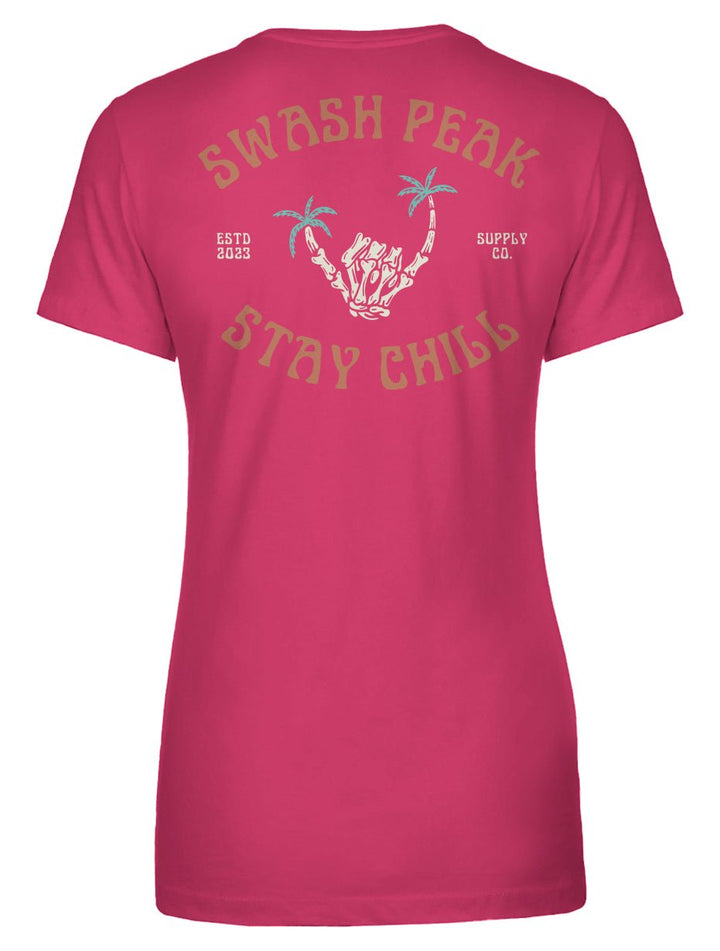 Skeleton Shaka Women's Tee - Swash Peak