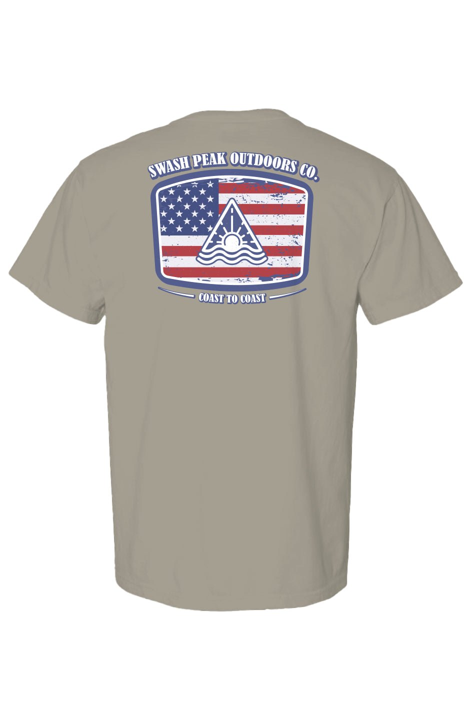 Stars and Stripes Heavyweight Tee by Swash Peak – outdoor graphic t-shirt